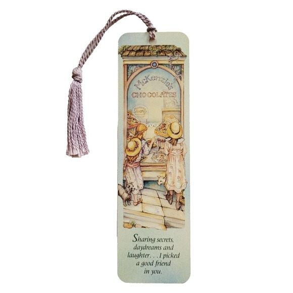 Quality Artworks Other - Vintage 90s Kim Jacobs Tassel Bookmark Chocolate Coffee Shop, 1990 Artworks KJ07
